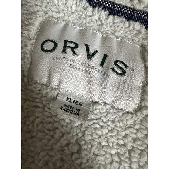 ORVIS Men's 1/4 Zip Fleece Lined Pullover Size XL In Blue - Picture 8 of 9